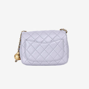 Chanel Pearl Crush Mini Square Flap Bag in Grey Lambskin with Gold Hardware (Contact to Enquire)