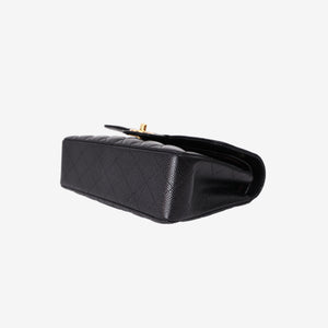 Chanel Small Classic Double Flap Bag in Black Caviar Leather with Gold Hardware