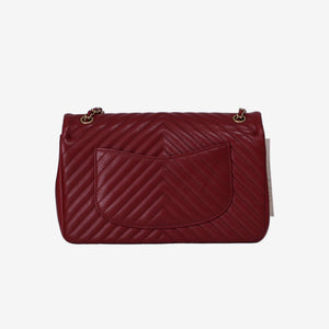 Chanel Rock the Corner Flap Bag in Red Quilted Calfskin Leather with Gold Hardware