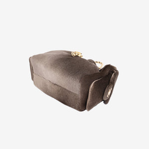 Chanel 26A Matthieu Blazy 25 Mini Hobo Bag in Khaki Pony Hair with Gold Hardware