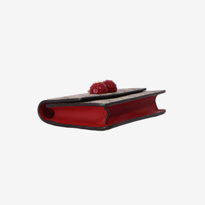 Gucci GG Supreme Cherry Wallet on Chain Bag in Monogram Canvas