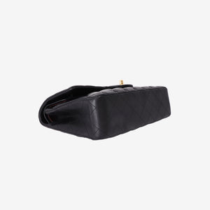 Chanel Classic Flap Bag Medium in Black Lambskin with Gold Hardware