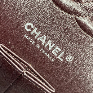 Burgundy Quilted Caviar Leather Classic Double Flap Bag