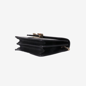 Gucci Interlocking G Shoulder Bag in Black Calfskin Leather with Gold Hardware (Contact to Enquire)
