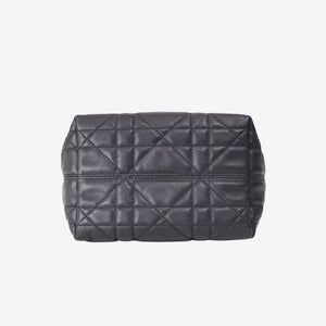 Dior Small Toujours Vertical Tote Bag in Black Calfskin with Gold Hardware