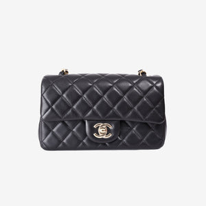 Chanel Crush Mini Rectangular Flap Bag in Black Lambskin with Gold Hardware (Contact to Enquire)