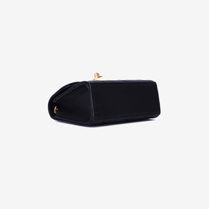 Chanel Coco Love Clutch on Chain in Black Lambskin Leather with Gold Hardware