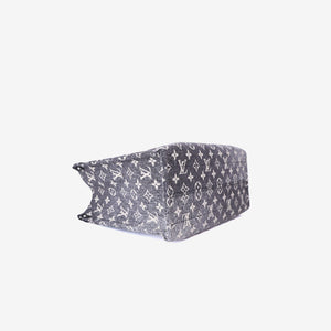 Louis Vuitton OnTheGo MM Tote Bag in Black Monogram Jacquard Denim
