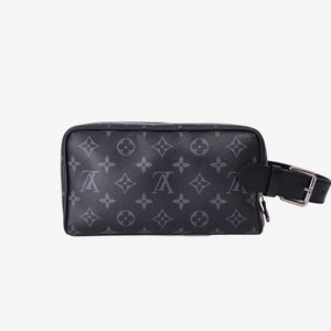 Louis Vuitton Locker Dopp Kit in Black Monogram Eclipse Canvas with Ruthenium Hardware