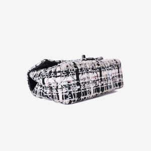 Chanel Classic Flap Bag in Black/White Tweed Leather with So Black Hardware (Contact to Enquire)