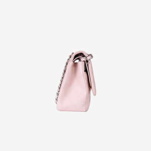 Chanel Classic Jumbo Flap Bag in Light Pink Grained Calfskin Leather with Silver Hardware