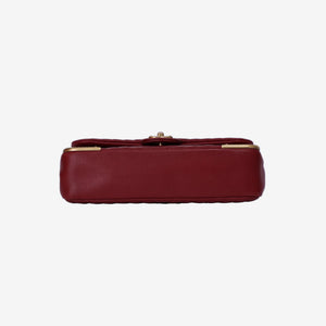 Chanel Rock the Corner Flap Bag in Red Quilted Calfskin Leather with Gold Hardware