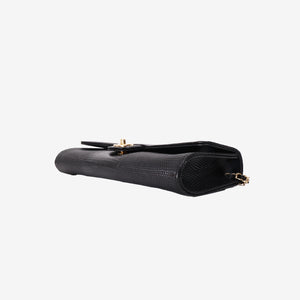 Chanel 26A Matthieu Blazy Clutch with Top Handle in Black Lizard-Embossed Calfskin with Gold Hardware (Contact to Enquire)