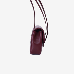 Chanel 26P Matthieu Blazy Preppy Flap Mini in Dark Burgundy Calfskin Leather with Gold Hardware (Contact to Enquire)