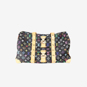 Louis Vuitton Speedy 45 Handbag in Noir Monogram Multicolor Canvas with Leather Trim (Contact to Enquire)