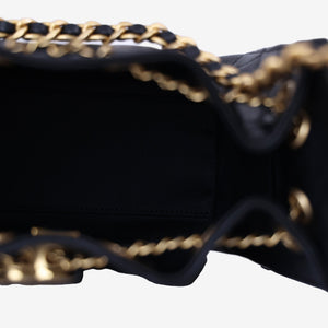 Chanel 25 Mini Hobo Bag in Black Calfskin Leather with Gold Hardware (Contact to Enquire)