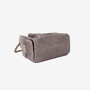 Chanel 25 Matthieu Blazy Small Handbag in Dark Grey Suede with Gold Hardware (Contact to Enquire)