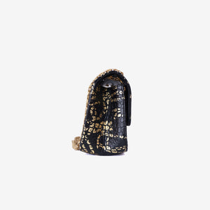Chanel 2.55 Reissue 224 Graffiti Bag in Black Croc-Embossed Calfskin Leather with Gold Hardware (Contact to Enquire)