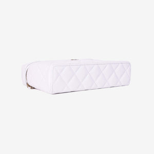 Chanel Lining LP Vanity Case in White Caviar Leather in Gold Hardware (Contact to Enquire)