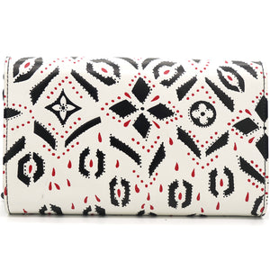 Graphic Print Leather Twist Wallet on Chain