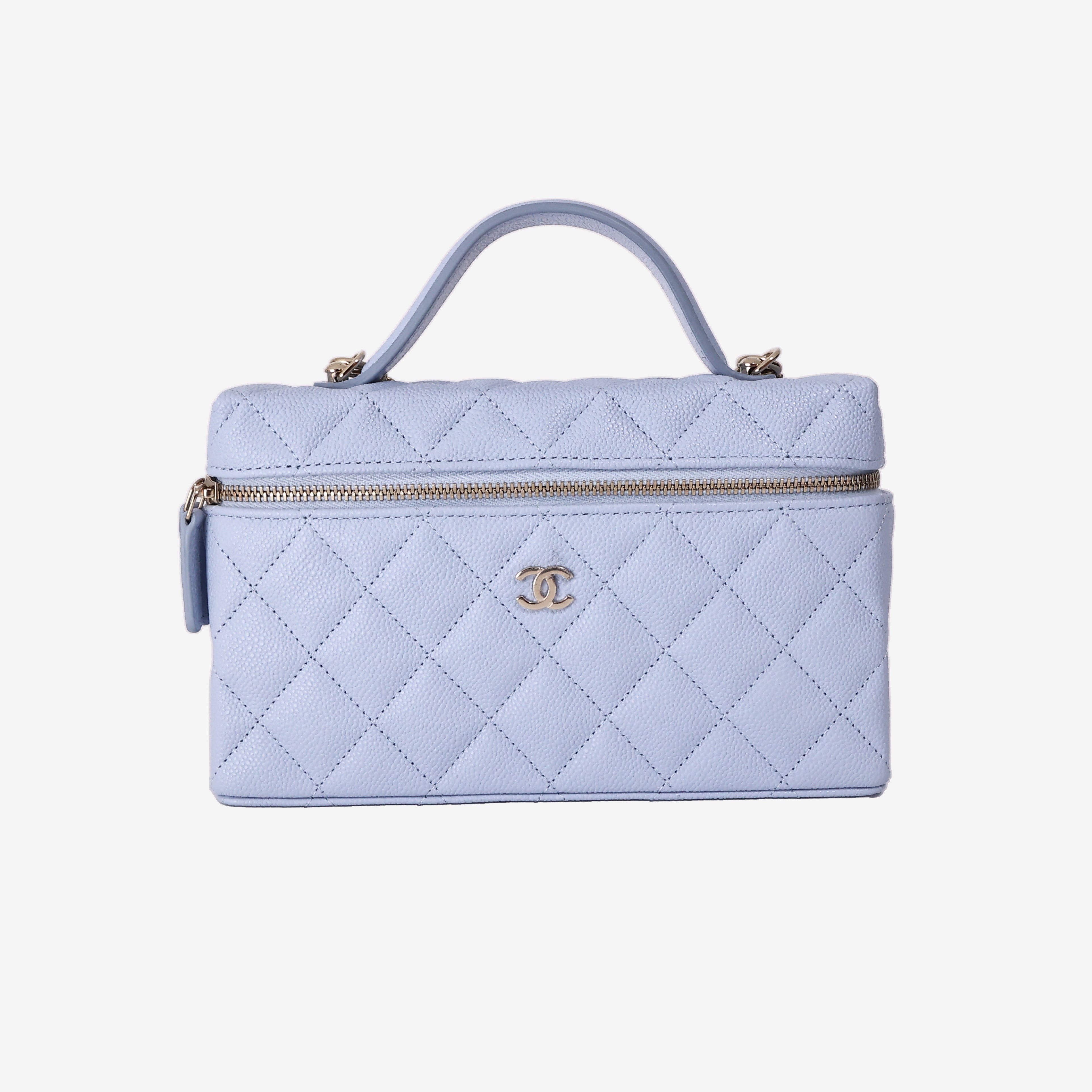 Chanel 26A Matthieu Blazy Vanity Case in Blue Caviar Leather with Gold Hardware (Contact to Enquire)
