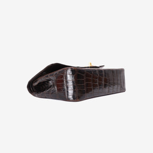 Chanel Timeless Classic Double Flap Small in Black Shiny Alligator Leather with Gold Hardware (Contact to Enquire)