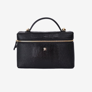 Chanel 26A Matthieu Blazy Vanity Bag in Black Lizard Leather with Gold Hardware (Contact to Enquire)