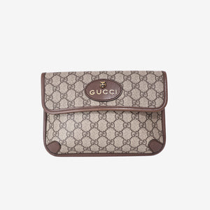 Gucci Neo Vintage Flap Belt Bag in Brown GG Coated Canvas