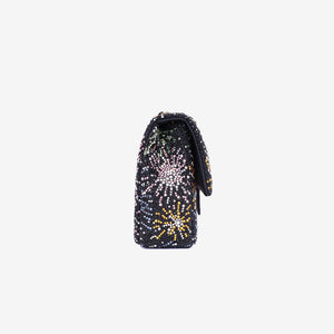 Chanel Coco Neige Evening Bag in Black/Multicolour Sequin Pearl Strass with Gold Hardware