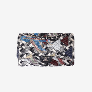 Chanel 2016 Airlines Tweed Strass XXL Flap Bag in Multicoloured Tweed with Silver Hardware