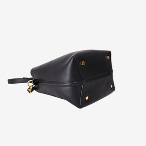 Saint Laurent Le 37 Bucket Bag in Black Calfskin with Gold Hardware