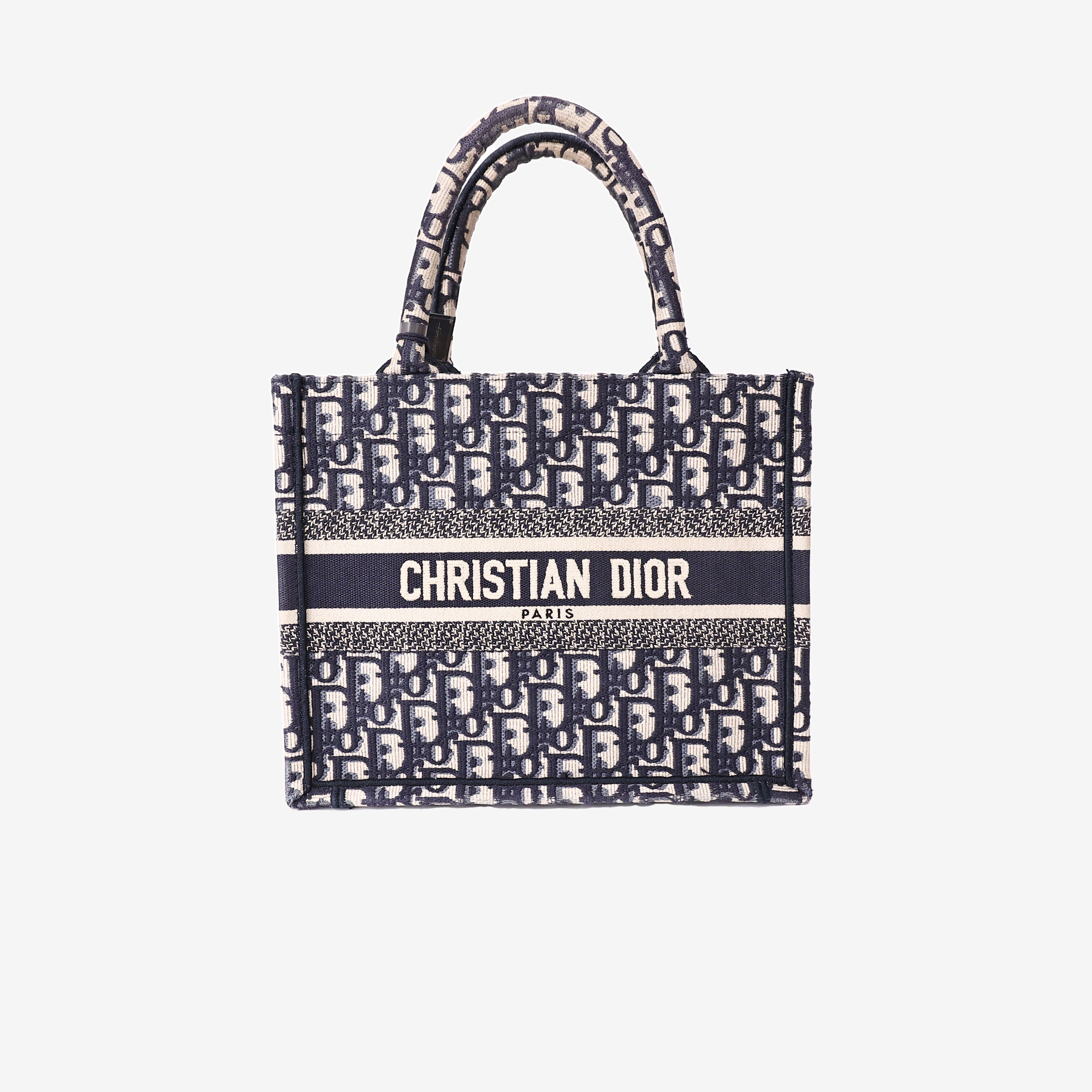 Dior Book Tote Small in Blue Oblique Canvas