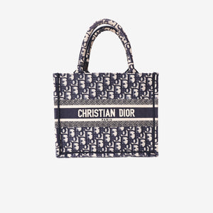 Dior Book Tote Small in Blue Oblique Canvas
