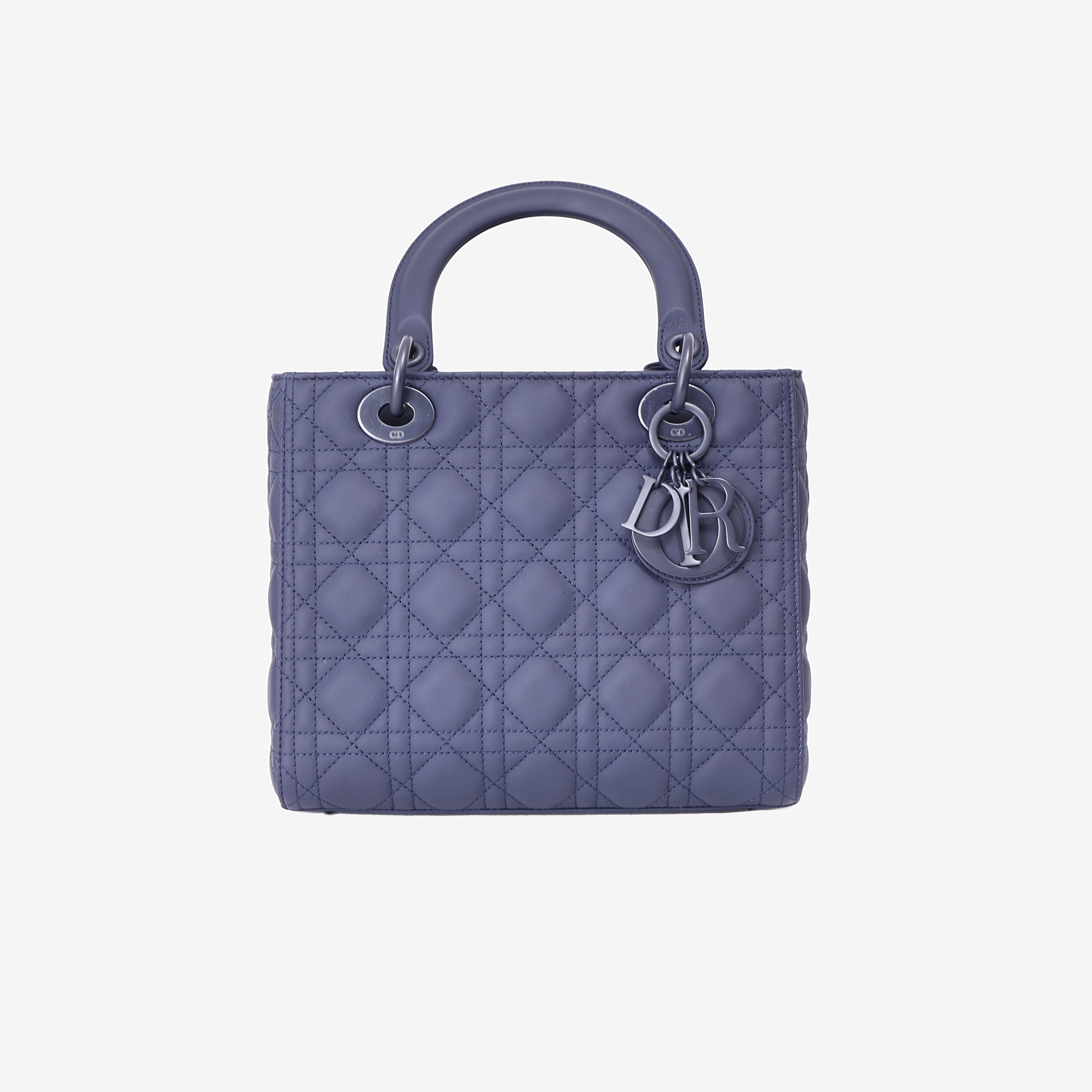 Christian Dior Lady Dior Medium in Navy Ultra Matte Calfskin Leather with Matte Hardware (Contact to Enquire)