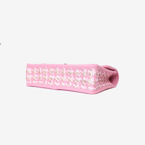 Chanel 23C Pink Woven Flap Bag in Pink Woven Leather with Gold Hardware