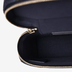 Chanel Classic Vanity with Chain in Dark Blue Denim with Gold Hardware