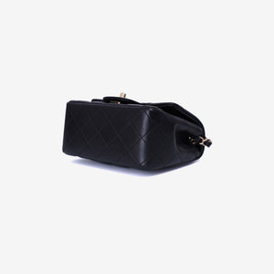 Chanel Mini Classic Hand Bag in Black Lambskin with Gold Hardware (Contact to Enquire)