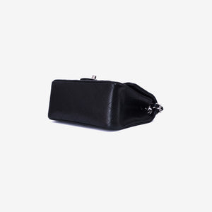 Chanel Classic Flap Mini Square in Black Grained Calfskin with Silver Hardware (Contact to Enquire)