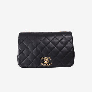 Chanel On and On Chain Flap Bag in Black Quilted Lambskin with Gold Hardware (Contact to Enquire)