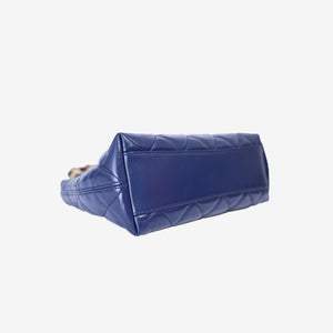 Chanel Wild Stitch Hobo Bag in Blue Shiny Lambskin Leather with Gold Hardware