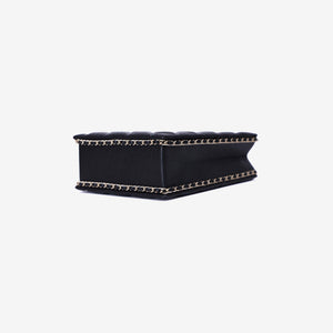Chanel Evening Box Bag in Black Caviar Leather with Gold Hardware