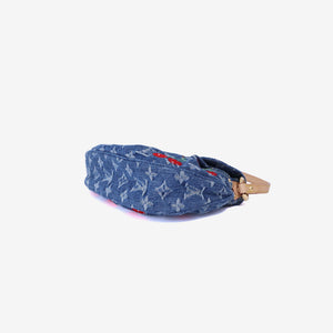 Louis Vuitton x Takashi Murakami Sunset Bag in Monogram Denim Cerises with Gold Hardware (Contact to Enquire)
