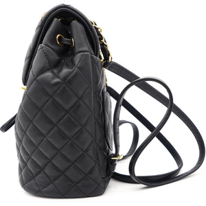 Calfskin Quilted Small Urban Spirit Backpack Black