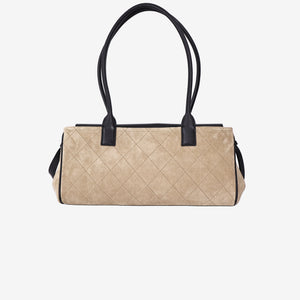 Chanel 26A Matthieu Blazy Small Shopping Bag in Beige Black Suede Calfskin with Gold Hardware (Contact to Enquire)