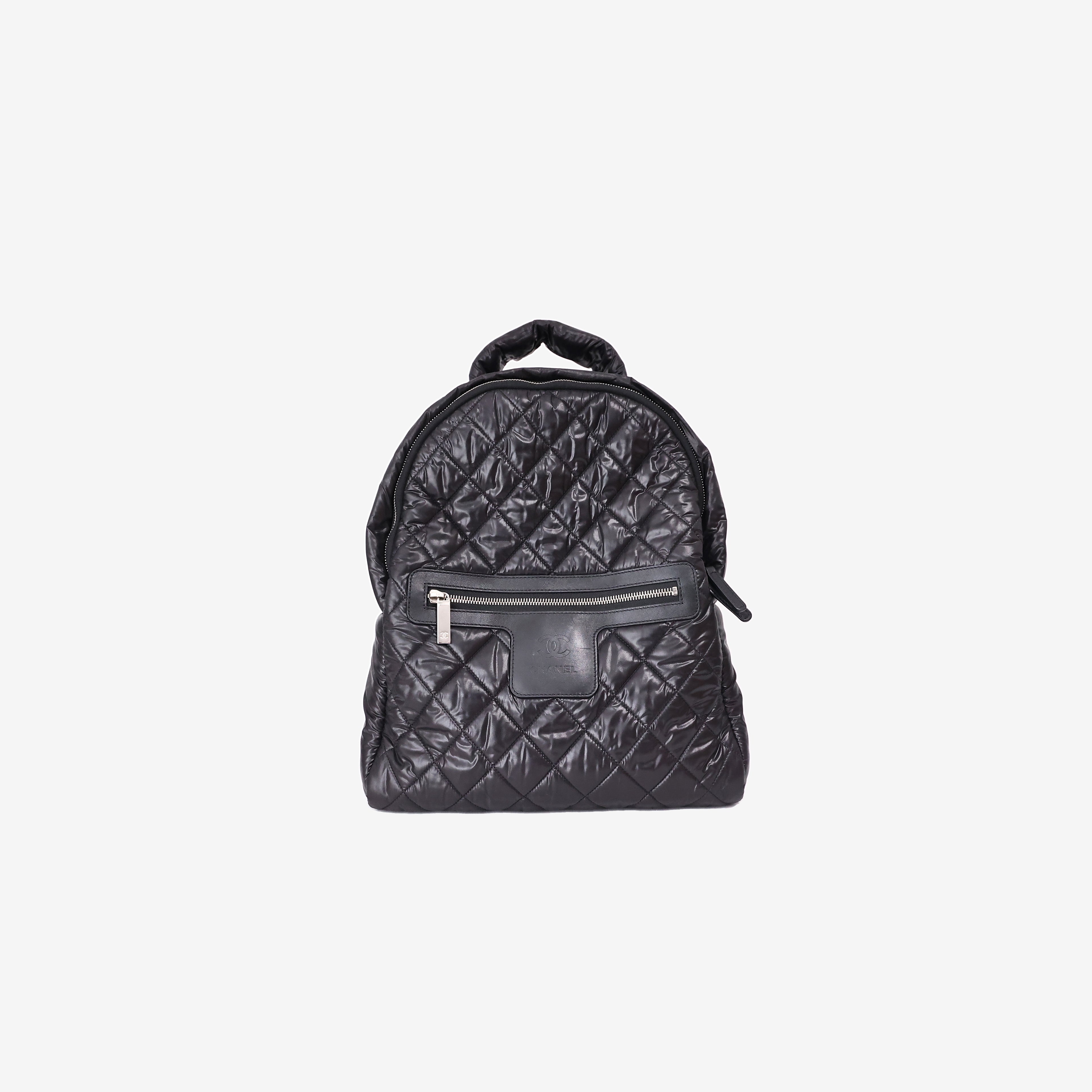 Chanel Coco Cocoon Quilted Backpack in Black Nylon with Palladium Hardware