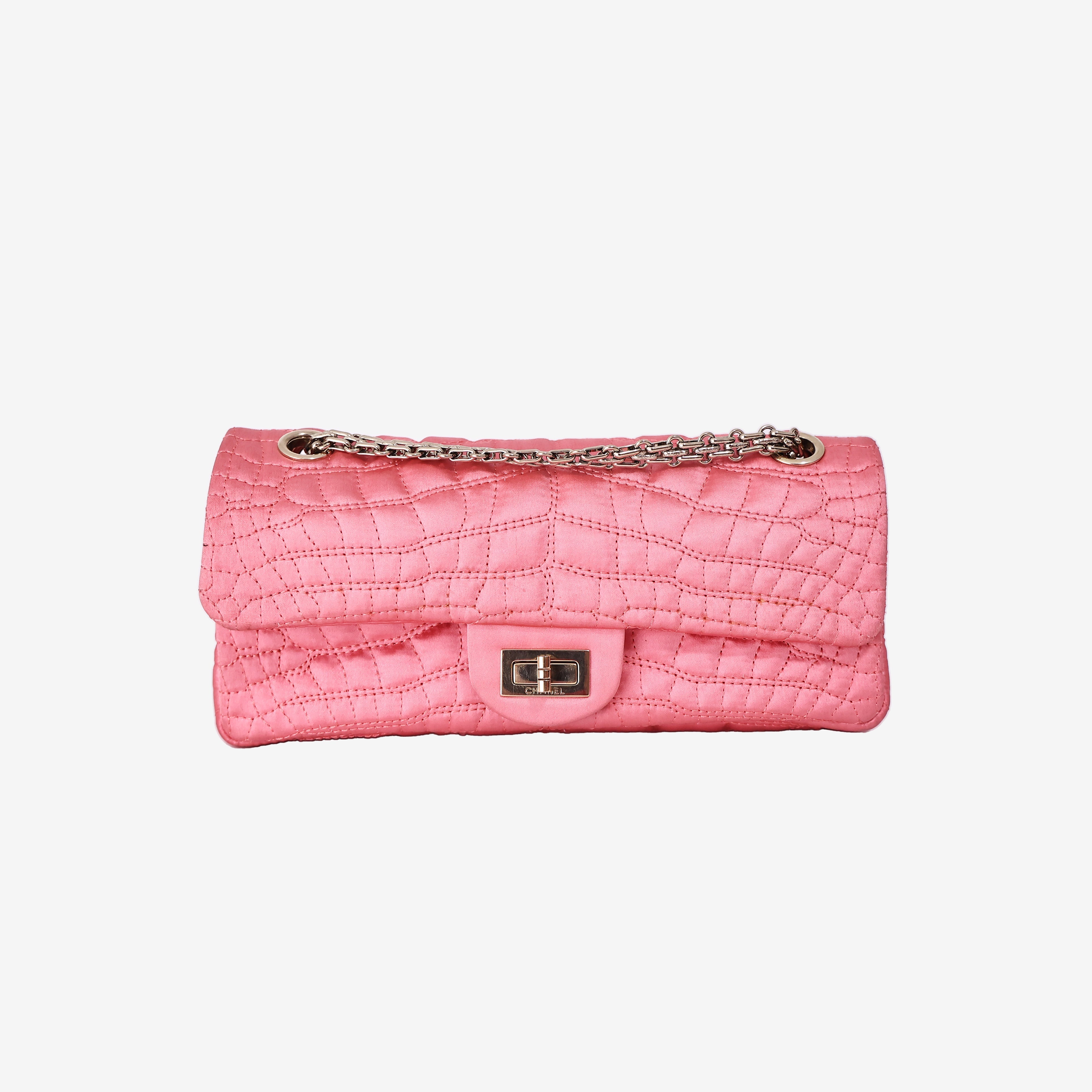 *RARE* Chanel 2.55 Bag in Pink Satin with Gold Hardware