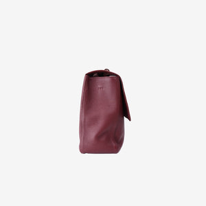 Chanel 2026 Matthieu Blazy Maxi Oversized Flap Bag 38.5 (Airport Bag) in Burgundy Grained Calfskin with Gold Hardware
