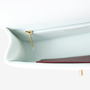 Chanel 26P Matthieu Blazy Preppy Flap Small in Light Blue Calfskin Leather with Gold Hardware (Contact to Enquire)