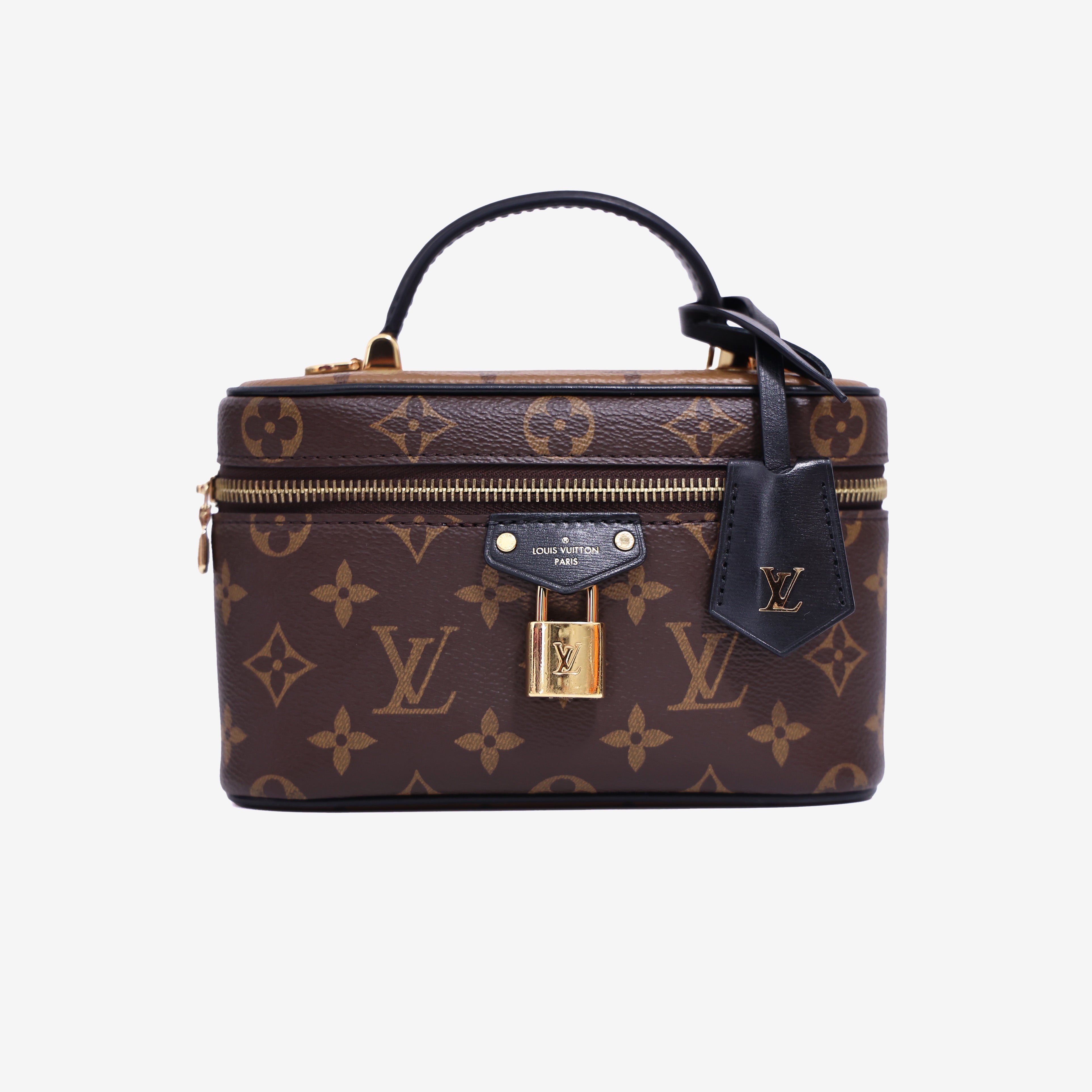Louis Vuitton Vanity Chaine Pouch Bag in Brown Monogram Reverse Canvas with Gold Hardware (Contact to Enquiry)