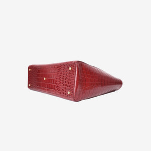 Chanel 26S Matthieu Blazy Shopping Bag Large in Red Crocodile Embossed Calfskin Leather with Gold Hardware (Contact to Enquire)